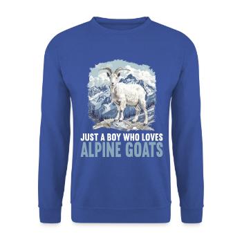 Alpine Goat Mountain Goats Mountain Goat - Unisex Sweatshirt - royal blue - Front - Alina (178cm) & Michal (187cm)