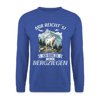 Alpine Goat Mountain Goats Mountain Goat - Unisex Sweatshirt - royal blue - Front - Alina (178cm) & Michal (187cm)