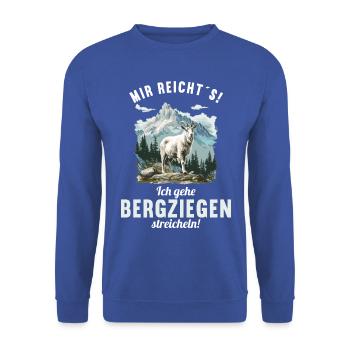 Alpine Goat Mountain Goats Mountain Goat - Unisex Sweatshirt - royal blue - Front - Alina (178cm) & Michal (187cm)
