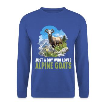Alpine Goat Mountain Goats Mountain Goat - Unisex Sweatshirt - royal blue - Front - Alina (178cm) & Michal (187cm)