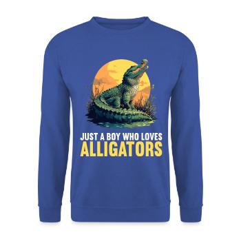 Alligatoren Alligator - Unisex Pullover - Royalblau - Vorne - Alina (178cm) & Michal (187cm)