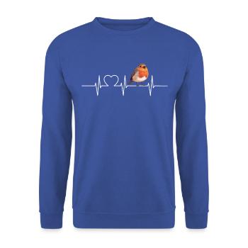 Robin Rotkehlchen - Unisex Sweatshirt - royal blue - Front - Alina (178cm) & Michal (187cm)