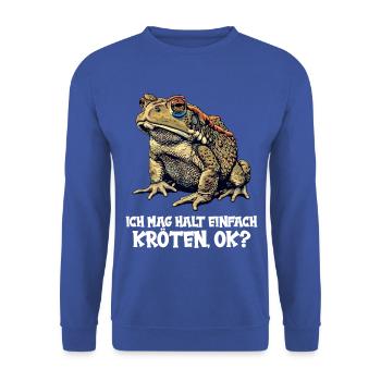 Toad Toads Toad - Unisex Sweatshirt - royal blue - Front - Alina (178cm) & Michal (187cm)