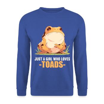 Toad Toads Toad - Unisex Sweatshirt - royal blue - Front - Alina (178cm) & Michal (187cm)