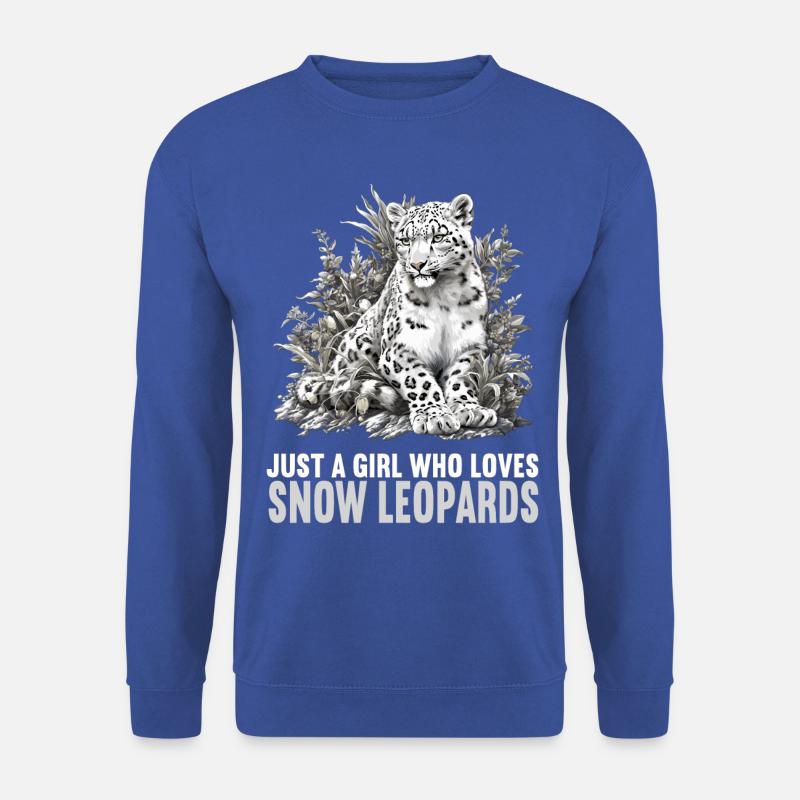 Léopard des neiges Schneeleoparden Schneeleopard - Sweat-shirt Unisexe - bleu royal