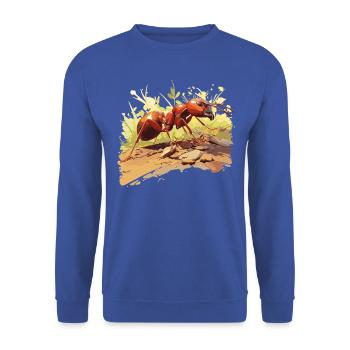 Ant Ameisen Ameise - Unisex Pullover - Royalblau - Vorne - Alina (178cm) & Michal (187cm)