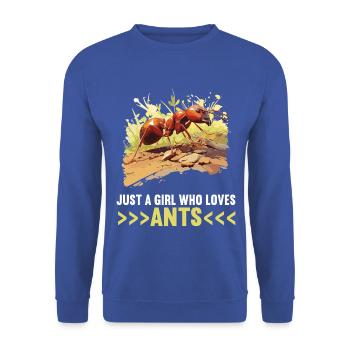 Ant Ameisen Ameise - Unisex Pullover - Royalblau - Vorne - Alina (178cm) & Michal (187cm)