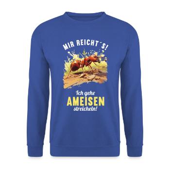 Ant ants ant - Unisex Sweatshirt - royal blue - Front - Alina (178cm) & Michal (187cm)