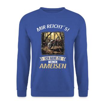 Ant ants ant - Unisex Sweatshirt - royal blue - Front - Alina (178cm) & Michal (187cm)