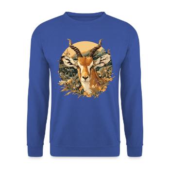 Antilope antilope antilope ouverte - Sweat-shirt Unisexe - bleu royal - Devant - Alina (178cm) & Michal (187cm)