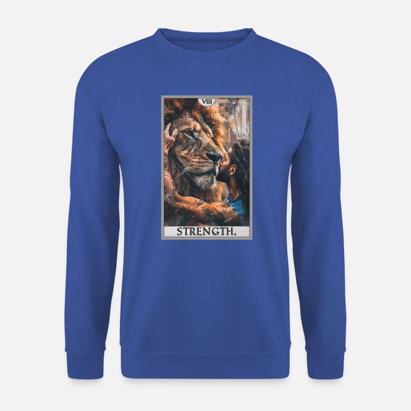 Tarotkarten Tarotkarte Strength Kraft - Unisex Pullover - Royalblau
