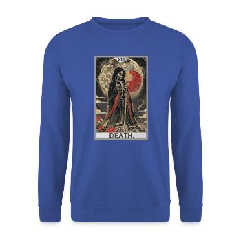 Tarot Card Tarot Card Death - Unisex Sweatshirt - royal blue - Front - Alina (178cm) & Michal (187cm)
