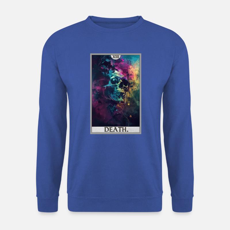 Tarotkarten Tarotkarte Death Tod - Unisex Pullover - Royalblau