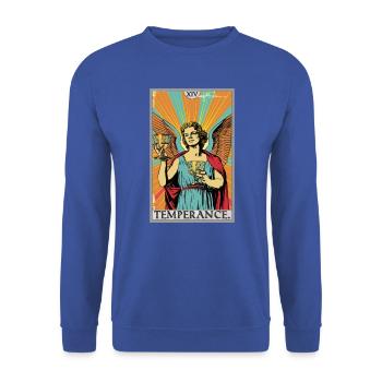 Carte de tarot Carte de tarot Tempérance Tempérance - Sweat-shirt Unisexe - bleu royal - Devant - Alina (178cm) & Michal (187cm)