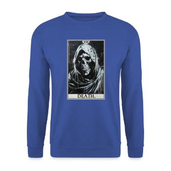 Tarot Card Tarot Card Death - Unisex Sweatshirt - royal blue - Front - Alina (178cm) & Michal (187cm)