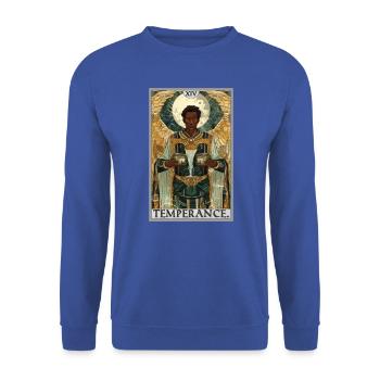 Tarot Card Tarot Card Temperance Temperance - Unisex Sweatshirt - royal blue - Front - Alina (178cm) & Michal (187cm)