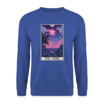 Cartes de tarot Carte de tarot L’étoile L’étoile - Sweat-shirt Unisexe - bleu royal - Devant - Alina (178cm) & Michal (187cm)