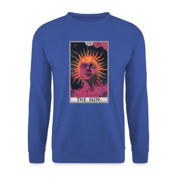Tarot Card Tarot Card The Sun The Sun - Unisex Sweatshirt - royal blue - Front - Alina (178cm) & Michal (187cm)