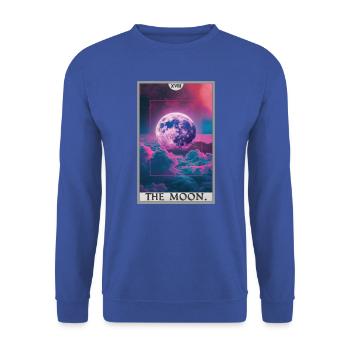 Tarot Cards Tarot Card The Moon The Moon - Unisex Sweatshirt - royal blue - Front - Alina (178cm) & Michal (187cm)