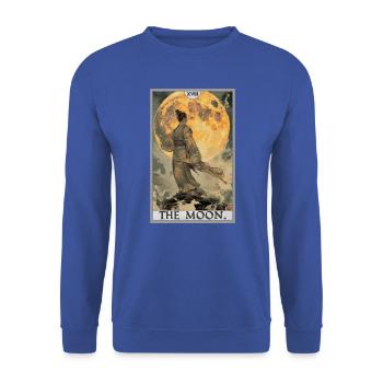 Tarot Cards Tarot Card The Moon The Moon - Unisex Sweatshirt - royal blue - Front - Alina (178cm) & Michal (187cm)