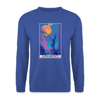 Tarot Cards Tarot Card 20 Judgment Court - Unisex Sweatshirt - royal blue - Front - Alina (178cm) & Michal (187cm)
