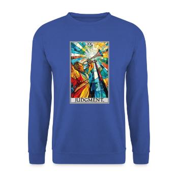 Tarot Cards Tarot Card 20 Judgment Court - Unisex Sweatshirt - royal blue - Front - Alina (178cm) & Michal (187cm)