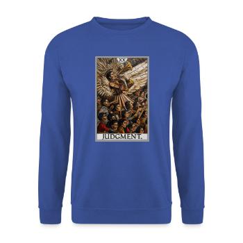 Tarot Cards Tarot Card 20 Judgment Court - Unisex Sweatshirt - royal blue - Front - Alina (178cm) & Michal (187cm)