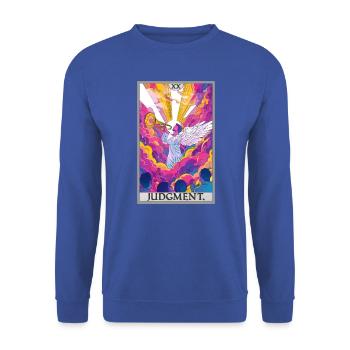 Tarot Cards Tarot Card 20 Judgment Court - Unisex Sweatshirt - royal blue - Front - Alina (178cm) & Michal (187cm)