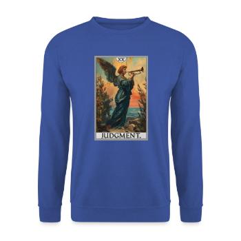 Tarot Cards Tarot Card 20 Judgment Court - Unisex Sweatshirt - royal blue - Front - Alina (178cm) & Michal (187cm)