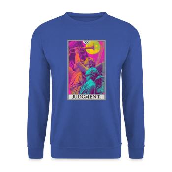 Tarot Cards Tarot Card 20 Judgment Court - Unisex Sweatshirt - royal blue - Front - Alina (178cm) & Michal (187cm)