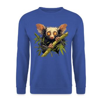 Aye-Aye Finger Animals Finger Animal - Sweat-shirt Unisexe - bleu royal - Devant - Alina (178cm) & Michal (187cm)