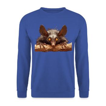 Aye-Aye Finger Animals Finger Animal - Unisex Sweatshirt - royal blue - Front - Alina (178cm) & Michal (187cm)