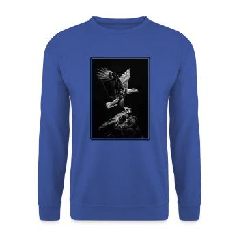 Pygargue à tête blanche Weißkopfseeadler - Sweat-shirt Unisexe - bleu royal - Devant - Alina (178cm) & Michal (187cm)