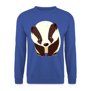 Badger Dachse Dachs - Unisex Pullover - Royalblau - Vorne - Alina (178cm) & Michal (187cm)