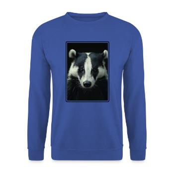 Badger Dachse Dachs - Unisex Pullover - Royalblau - Vorne - Alina (178cm) & Michal (187cm)