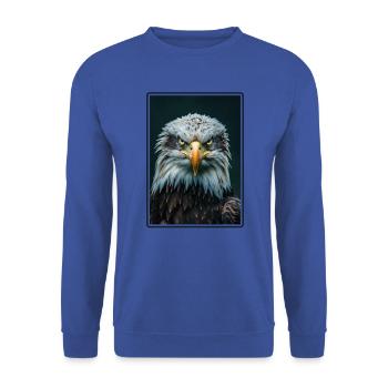 Pygargue à tête blanche Weißkopfseeadler - Sweat-shirt Unisexe - bleu royal - Devant - Alina (178cm) & Michal (187cm)