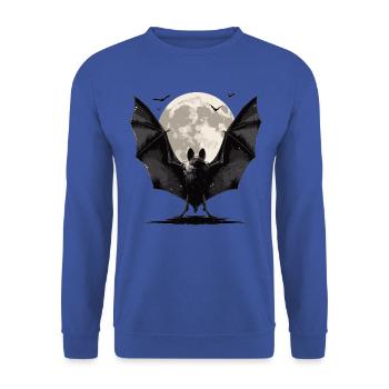 Chauve-souris Chauve-souris - Sweat-shirt Unisexe - bleu royal - Devant - Alina (178cm) & Michal (187cm)