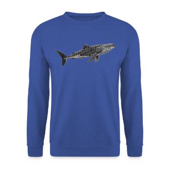 Whale Shark Walhaie Walhai - Unisex Pullover - Royalblau - Vorne - Alina (178cm) & Michal (187cm)