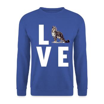 Nebelparder nébelpard néopard nébuleux - Sweat-shirt Unisexe - bleu royal - Devant - Alina (178cm) & Michal (187cm)