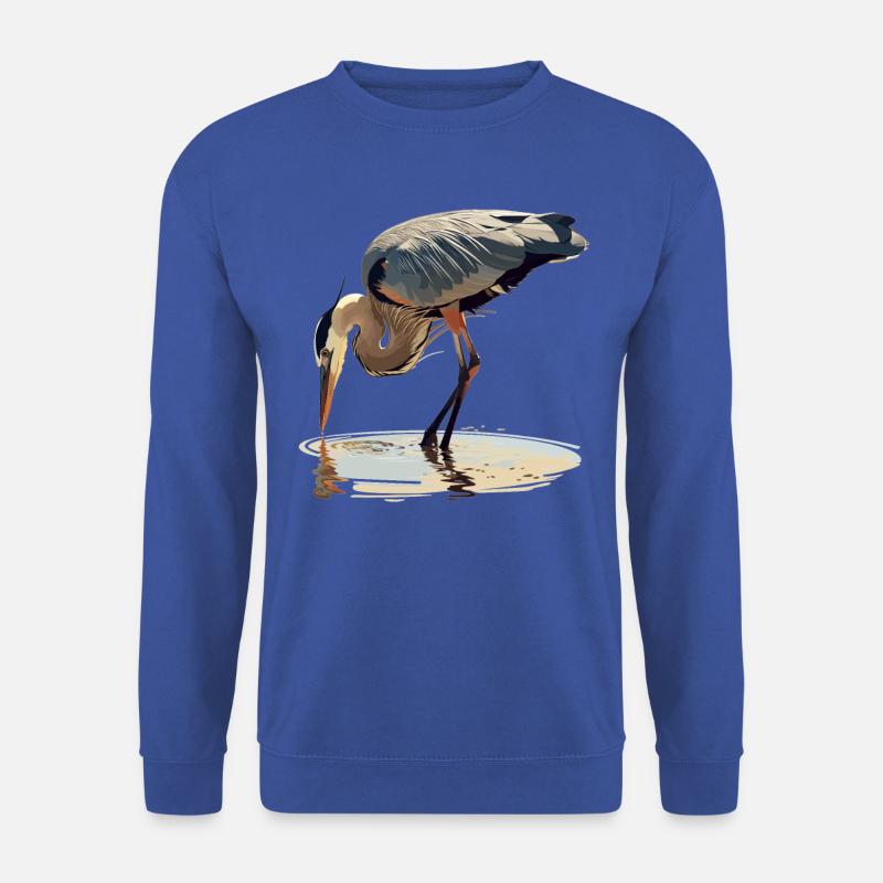 Heron Reiher - Unisex Pullover - Royalblau