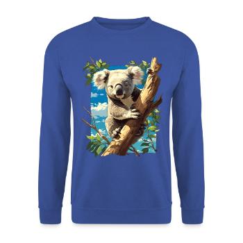 Koalas Koala - Unisex Sweatshirt - royal blue - Front - Alina (178cm) & Michal (187cm)