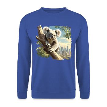 Koalas Koala - Unisex Sweatshirt - royal blue - Front - Alina (178cm) & Michal (187cm)
