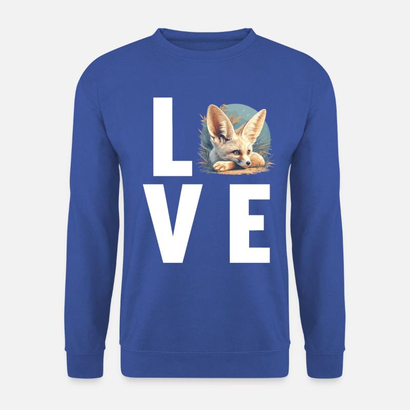 Fennec Fox Fenneks Fennek - Unisex Pullover - Royalblau