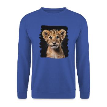 Lion Löwen Löwe - Sweat-shirt Unisexe - bleu royal - Devant - Alina (178cm) & Michal (187cm)
