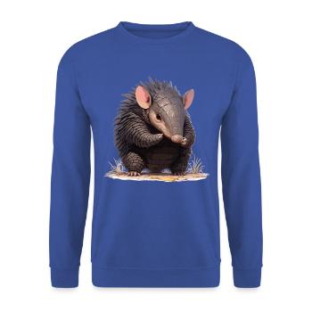 Armadillo Gürteltiere Gürteltier - Unisex Pullover - Royalblau - Vorne - Alina (178cm) & Michal (187cm)