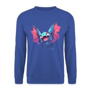 Chauve-souris Chauve-souris - Sweat-shirt Unisexe - bleu royal - Devant - Alina (178cm) & Michal (187cm)