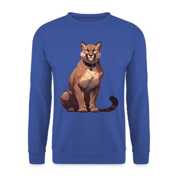 Cougar Mountain Lion Mountain Lion - Sweat-shirt Unisexe - bleu royal - Devant - Alina (178cm) & Michal (187cm)