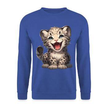Nebelparder léopard nébuleux - Sweat-shirt Unisexe - bleu royal - Devant - Alina (178cm) & Michal (187cm)