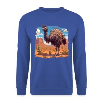 Emus Emu - Unisex Sweatshirt - royal blue - Front - Alina (178cm) & Michal (187cm)