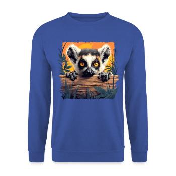Lémuren Lémuriens Lémurien - Sweat-shirt Unisexe - bleu royal - Devant - Alina (178cm) & Michal (187cm)